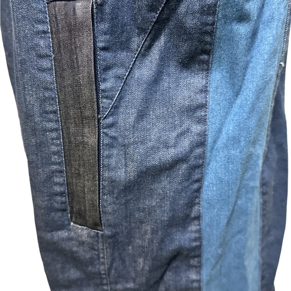 Tory Burch Front Zip Snap Blue Denim Midi Dress Size Medium - Picture 2 of 7